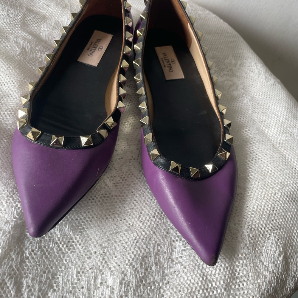 💥Sale💥💎❤️HP x 3💎❤️⭐️Authentic-Purple Studded Flats - Picture 3 of 10
